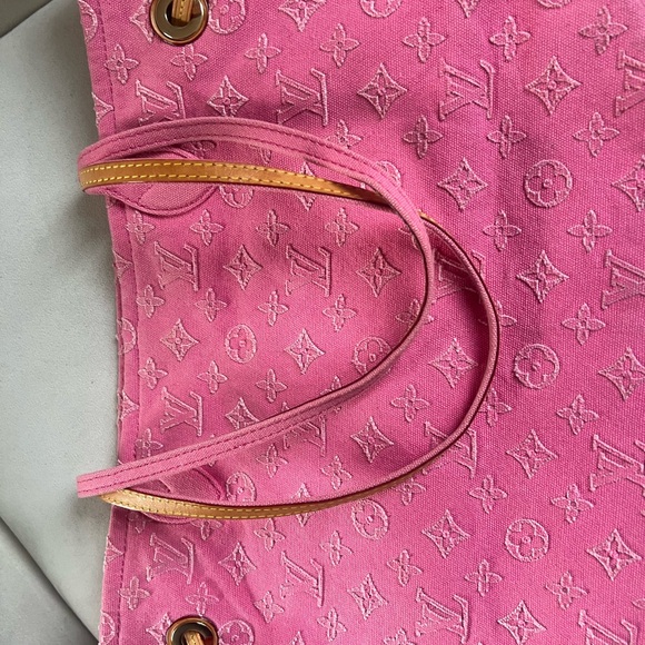 Louis Vuitton Neverfull denim monogram pink - Picture 3 of 12